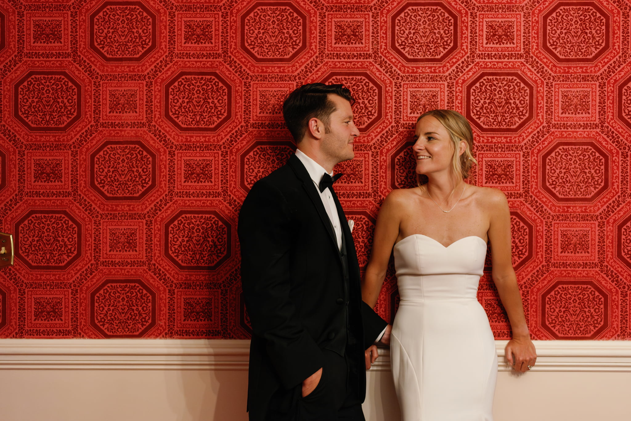 Wedding reception image highlighting elegant venue styling