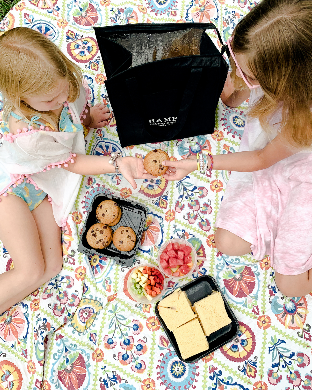 tea sandwiches, cookies and fruit