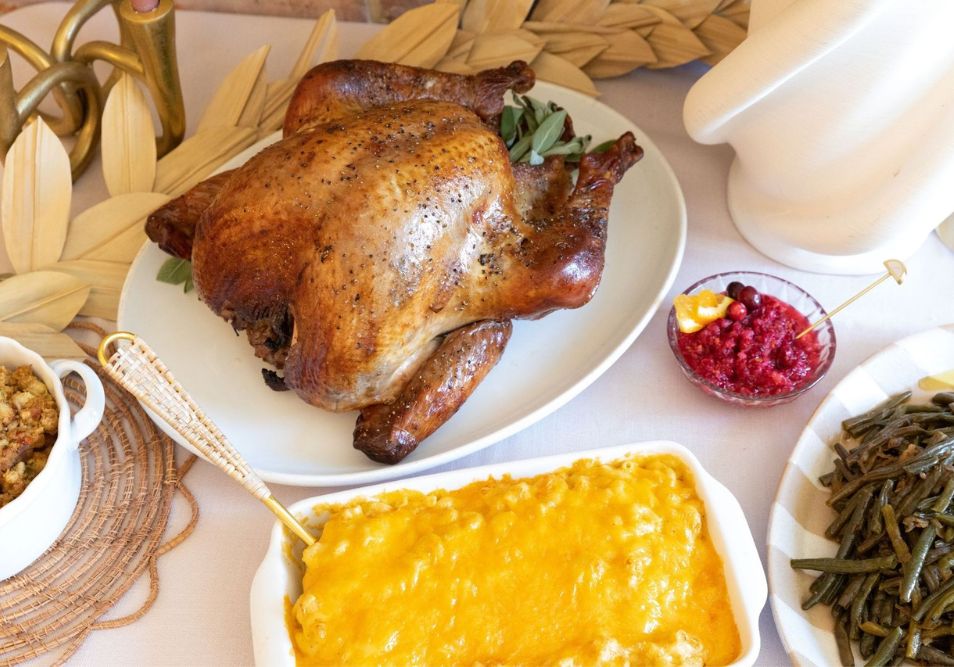 2026 Thanksgiving catering in Charleston, SC featuring roasted turkey and traditional Southern sides